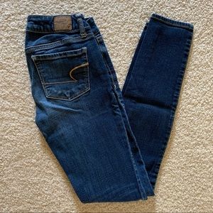 American Eagle Dark Wash Skinny Jeans - 2 Long